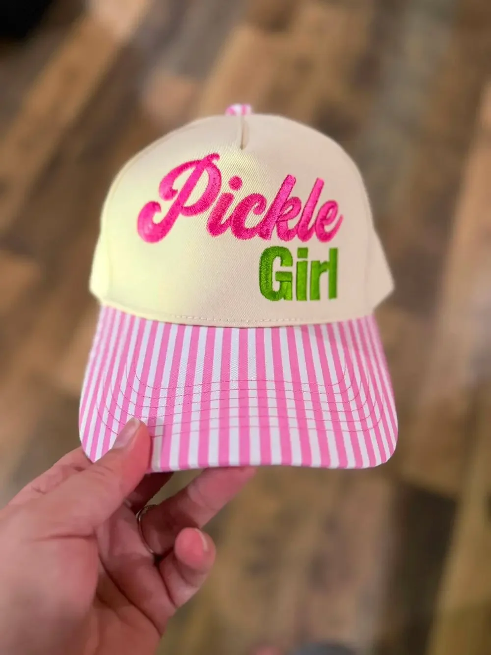 Tired Teachers Social Club Pink Trucker Hat Snapback Embroidered Cap